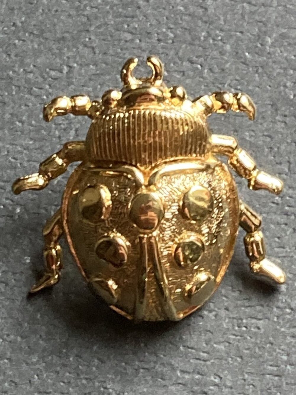Vintage Christian Dior golden ladybug pin